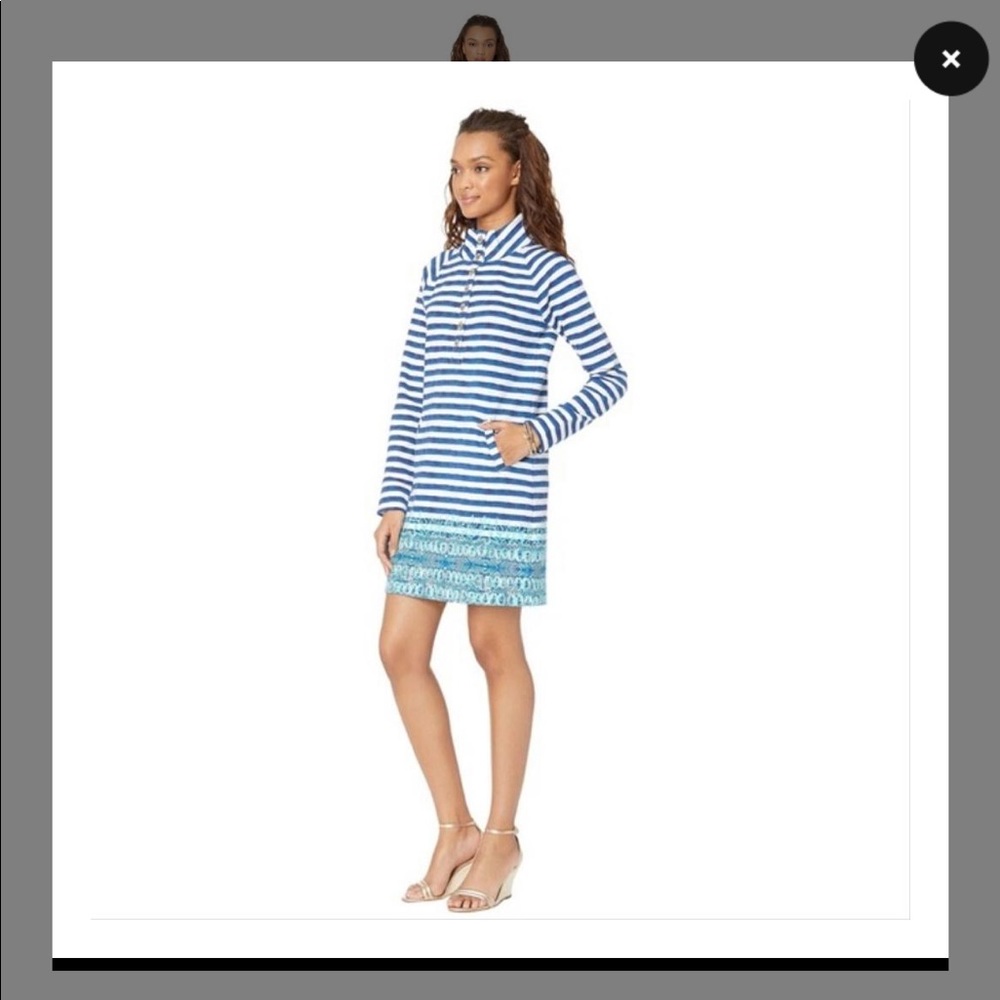 Lilly Pulitzer popover Captain dress with pockets upf +50